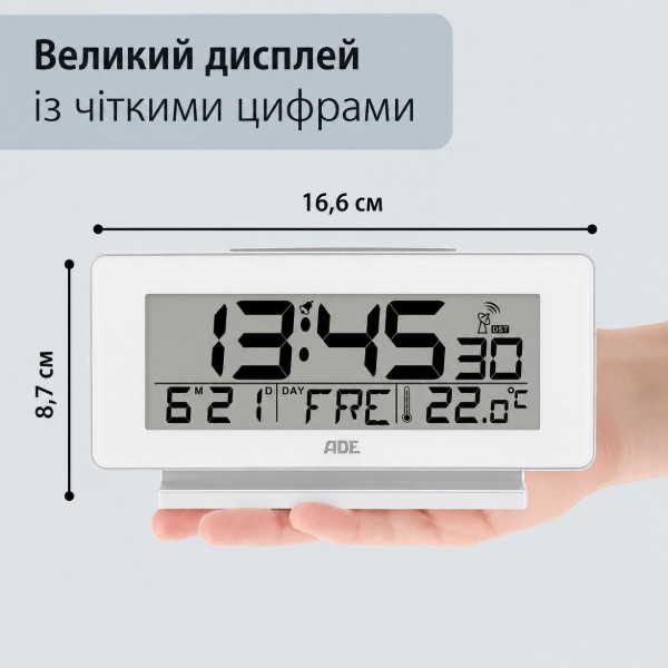 Фото - Настільний годинник ADE CK1703-1 White